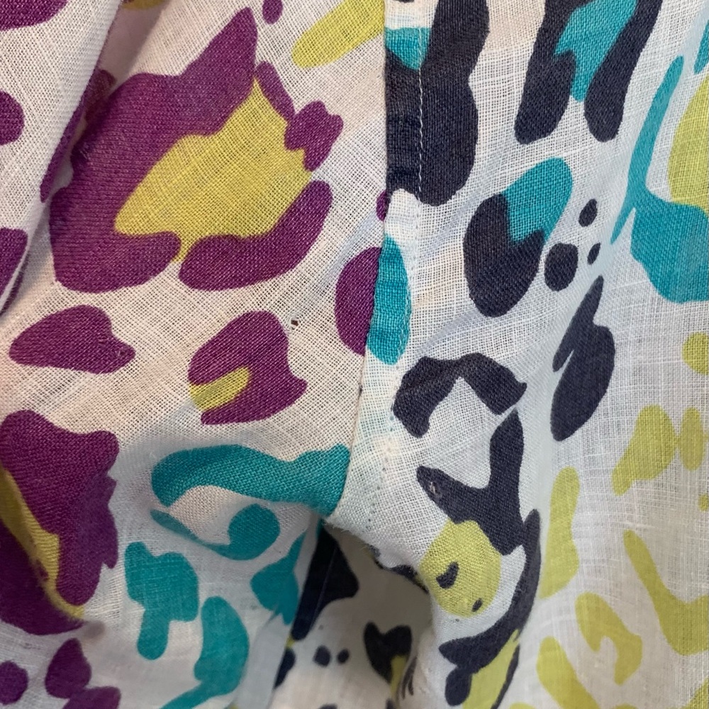 Paperwhite Linen Colorful Button Up Top - Picture 9 of 9